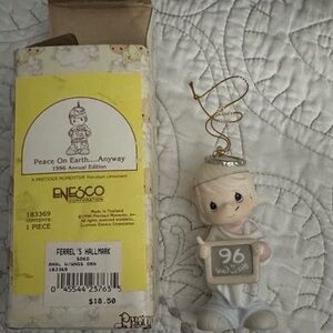 Enesco Precious Moments Ornament with Gray and White Accents